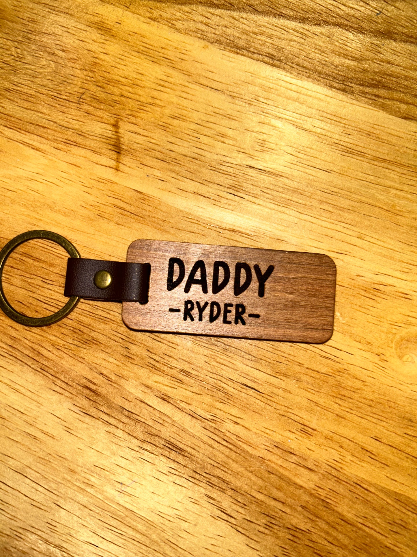Engraved wooden keychains
