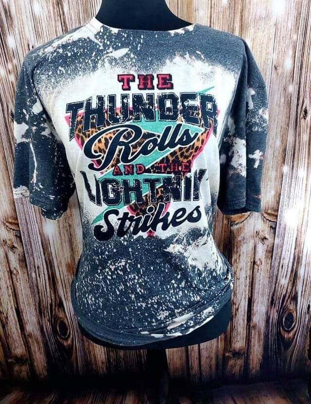 THE THUNDER ROLLS BLEACHED TEE