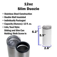 Custom Sublimation 12oz Duo Slim Tumbler