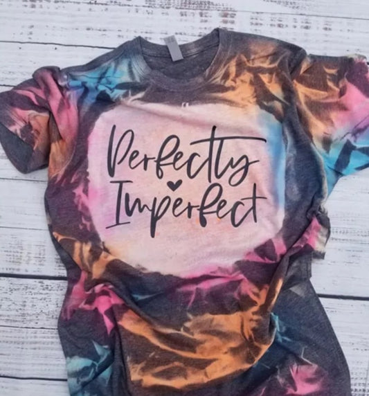 Reverse tie dye perfectly imperfect bleached tee