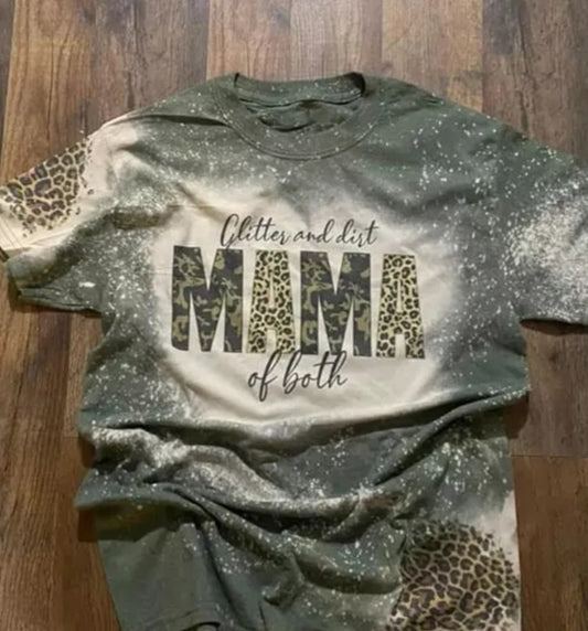 Glitter&Dirt mama of both bleached tee
