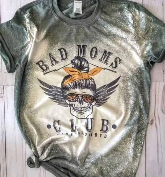 Bad moms club bleached tee