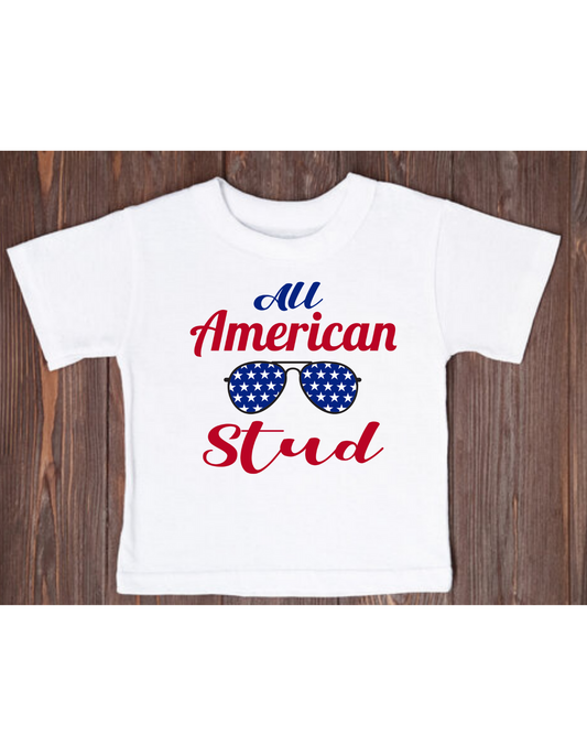 "ALL AMERICAN STUD" KIDS SUBLIMATION SHIRT