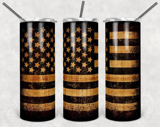 BLACKED OUT FLAG TUMBLER